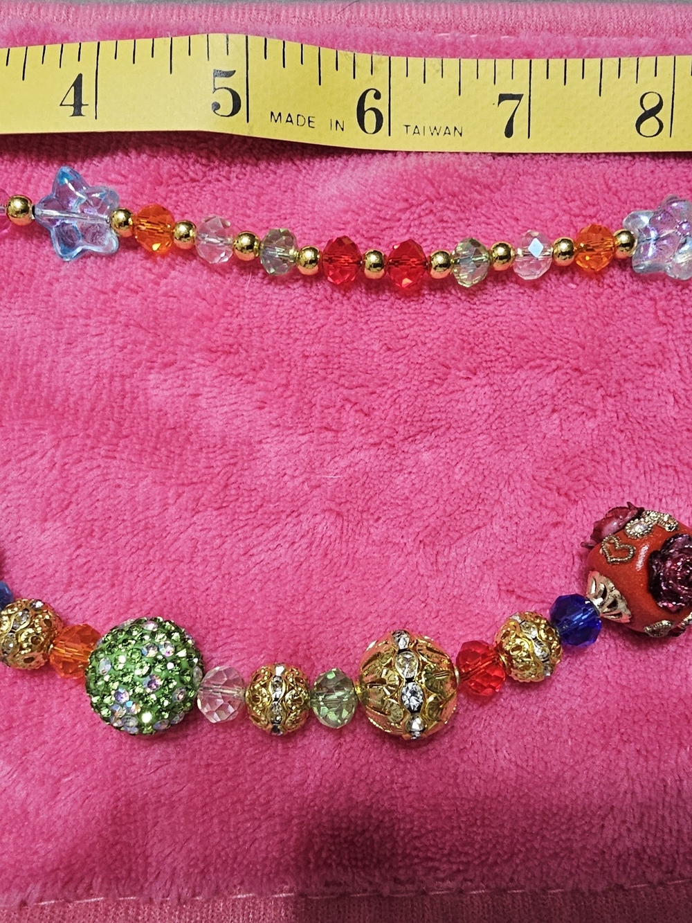 Colorful Multicolor Beaded Statement Bagcharm - Picture 2 of 9